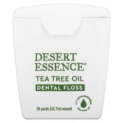 Desert Essence, Fio Dental de Óleo da Árvore do Chá, Encerado, 45,7 m (50 Jardas)
