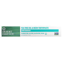 Desert Essence, Tea Tree Oil & Neem Toothpaste, Wintergreen, 6.25 oz (176 g)