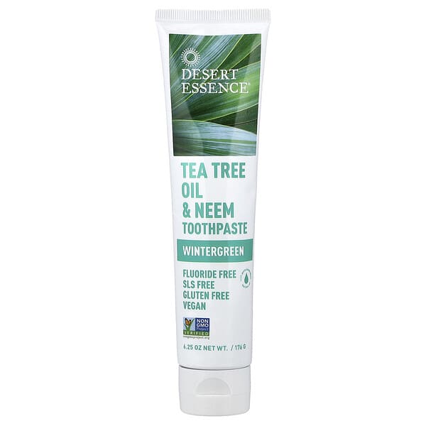Desert Essence, 티트리 오일 & 님 치약, 윈터그린, 6.25 oz (176 g)