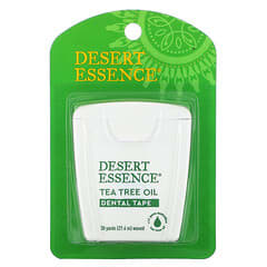 Desert Essence, 茶树油牙线，打蜡，30 码（27.4 米）