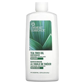 Desert Essence, Rince-bouche à l’huile de tea tree, Menthe verte, 237 ml