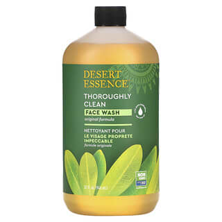 Desert Essence, Limpiador para el Rostro Limpieza Impecable - Fórmula Original, Pieles Secas y Mixtas, 32 fl oz (946 ml)