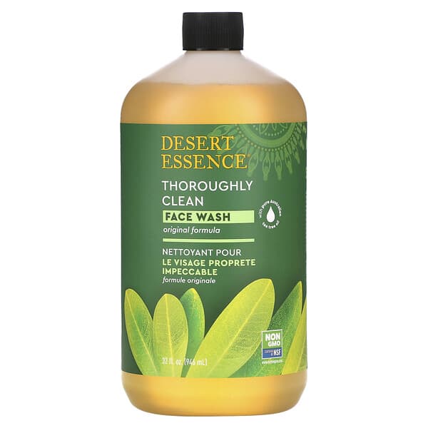 Desert Essence, Thoroughly Clean Face Wash, Original, 32 fl oz (946 ml)