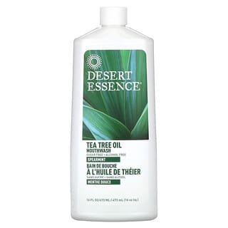 Desert Essence, Rince-bouche à l’huile de tea tree, Menthe verte, 473 ml