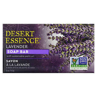 Desert Essence, Barra de jabón, lavanda, 142 g (5 oz)