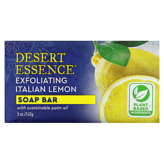 Desert Essence, Barra de jabón, limón italiano exfoliante, 5 oz (142 g)