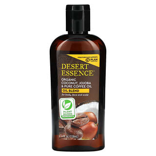 Desert Essence, 有機椰子，有機荷荷巴和純咖啡油，4 液量盎司（118 毫升）