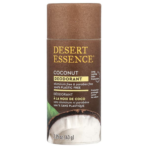 Desert Essence, Deodorant, Coconut , 2.25 oz (63 g)