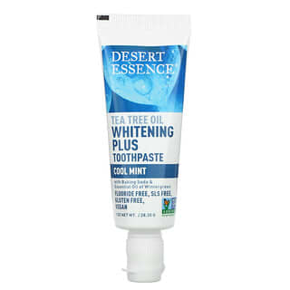 Desert Essence, Tea Tree Oil Whitening Plus Toothpaste, Cool Mint, 1 oz (28.35 g)
