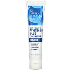 Desert Essence, 티트리 오일 화이트닝 플러스 치약, 쿨 민트, 6.25 oz (176 g)