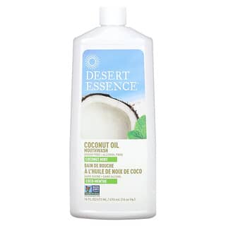 Desert Essence, Enjuague bucal con aceite de coco, Coco y menta, 473 ml (16 oz. líq.)