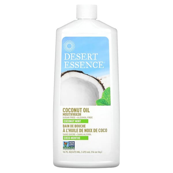 Desert Essence‏, Coconut Oil Mouthwash, Coconut Mint, 16 fl oz (473 ml)