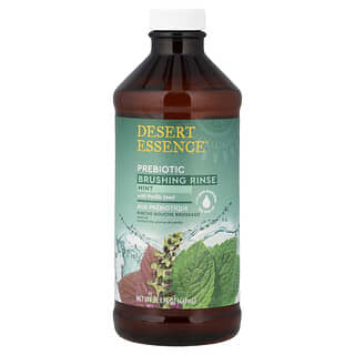 Desert Essence, Enjuague para cepillar prebióticos a base de plantas, Menta, 467 ml (15,8 oz. Líq.)