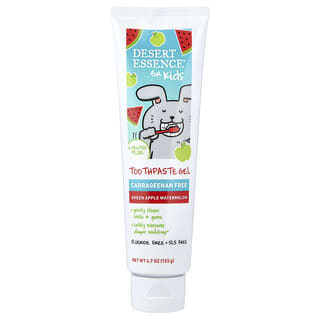 Desert Essence, детская зубная паста-гель, для детей от 6 месяцев до 6 лет, зеленое яблоко и арбуз, 133 г (4,7 унции)