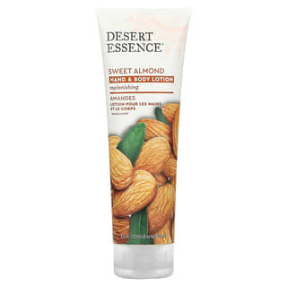 Desert Essence, Compostos orgânicos, Loção corporal e para as mãos de amêndoa , 8 fl oz (237 ml)