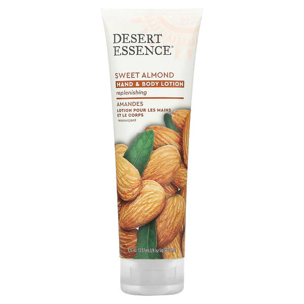 Desert Essence‏, "תחליב ידיים וגוף, שקדים מתוקים, 8 אונקיות נוזל (237 מ""ל)"