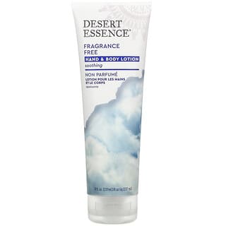 Desert Essence, Hand and Body Lotion, Fragrance Free, 8 fl oz (237 ml)