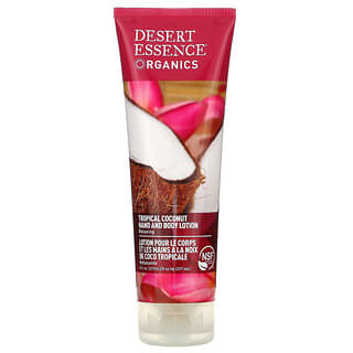 Desert Essence, Bio, lotion mains et corps, noix de coco tropical, 8 fl oz (237 ml)