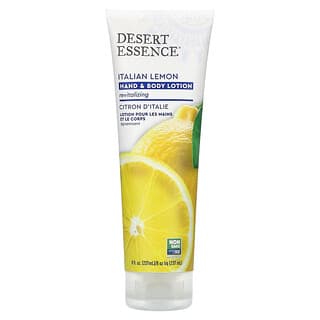 Desert Essence, Loción para manos y cuerpo, Limón italiano, 237 ml (8 oz. Líq.)