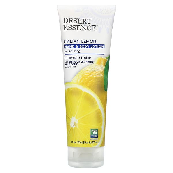 Desert Essence, 手和身體乳液，義大利檸檬，8 液量盎司（237 毫升）