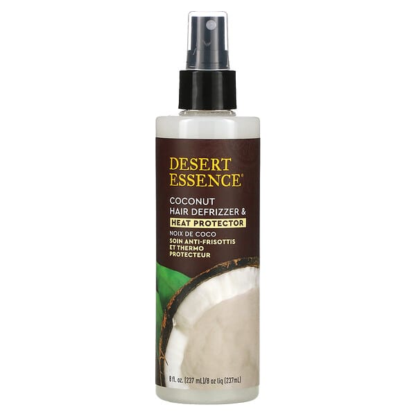 Desert Essence, Coconut Hair Defrizzer & Heat Protector, 8 fl oz (237 ml)