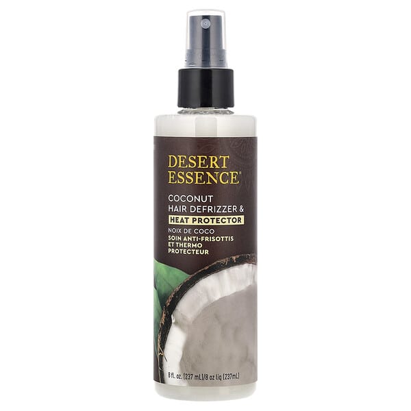 Desert Essence, 코코넛 헤어 디프리저& 히트 프로텍터, 8.5 fl oz (237 ml)