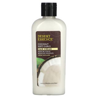 Desert Essence, Soft Curls Hair Cream, Coconut, 6.4 fl oz (190 ml)