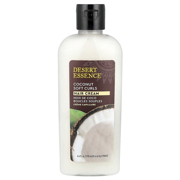Desert Essence, 코코넛 소프트 컬 헤어 크림, 190ml(6.4fl oz)