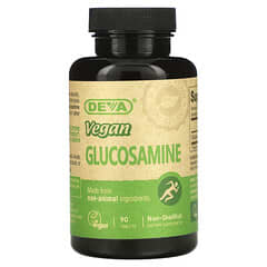 Deva, веганский глюкозамин, без моллюсков, 90 таблеток