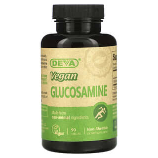 Deva, Glucosamina vegana, sin mariscos, 90 comprimidos