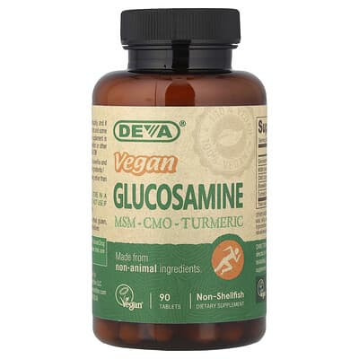 Deva, Vegan Glucosamine MSM & CMO, 90 Tablets