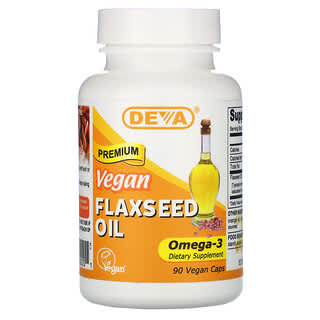 Deva, 优质全素亚麻籽油，90 粒全素胶囊
