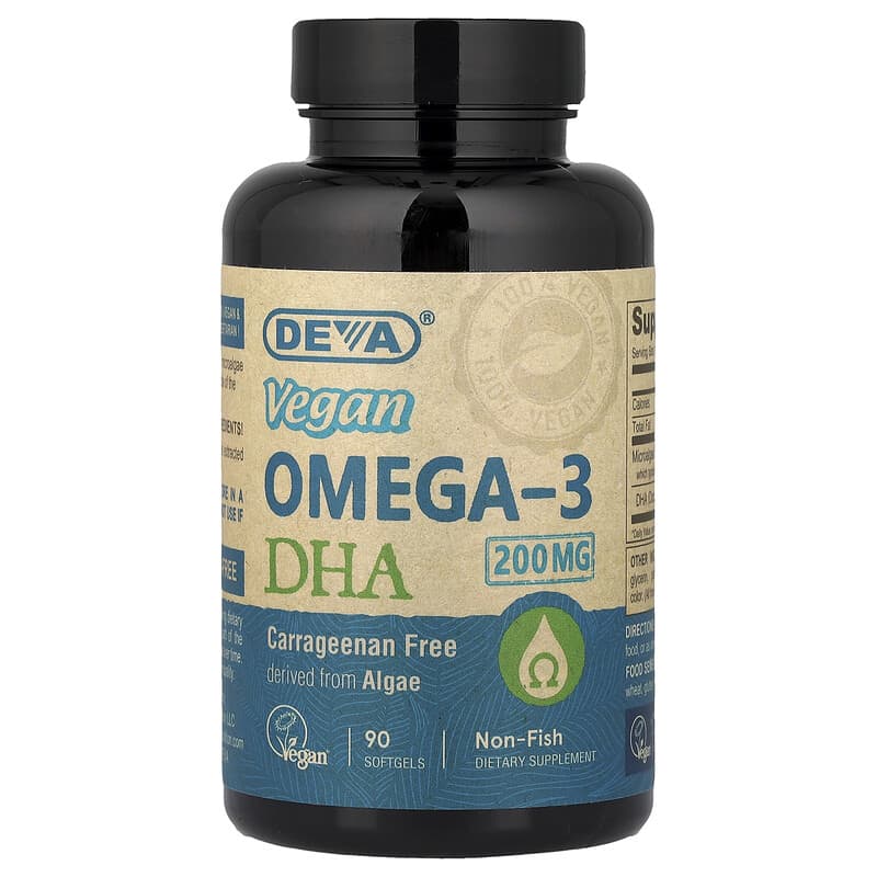 植物性オメガ3、DHA（ドコサヘキサエン酸）、ソフトジェル90粒