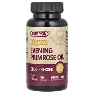 Deva, Vegan, Evening Primrose Oil Premium, 90 Kapsul Vegan