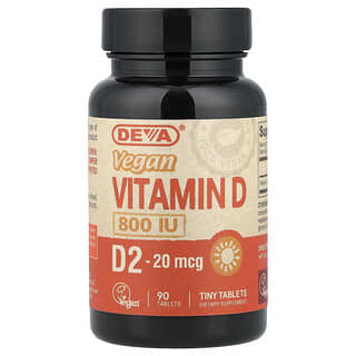Deva, 全素維生素 D2，20 微克（800 國際單位），90 片