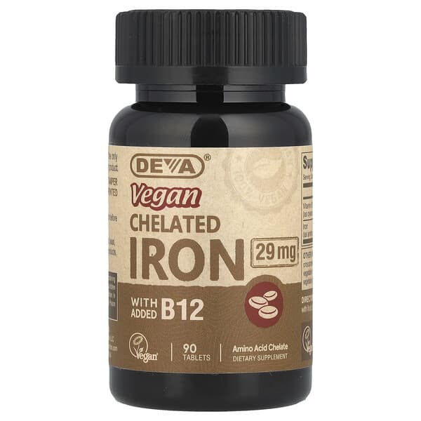 Vegan Chelated Iron, 90 Tablets