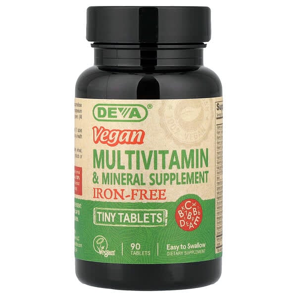 Vegan Multivitamin & Mineral Supplement, Iron-Free, 90 Tablets