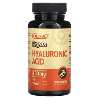 Deva, Vegan Hyaluronic Acid , 100 mg , 90 Tablets
