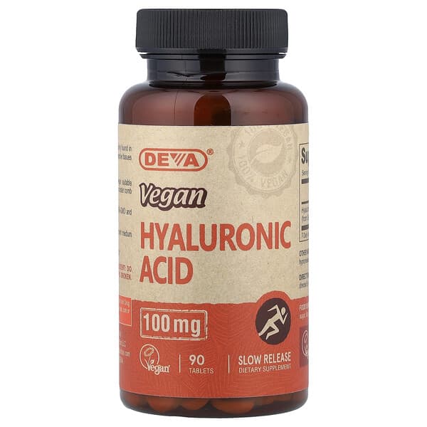 Deva Vegan Hyaluronic Acid, 100 mg, 90 Tablets