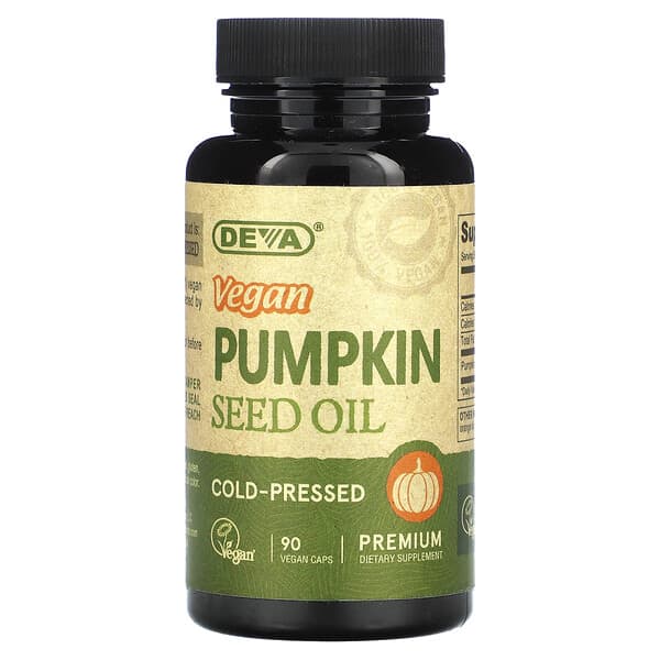 Deva, 全素南瓜籽油，500 毫克，90 粒全素膠囊