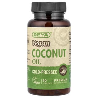 Deva, Vegan Coconut Oil, 90 Vegan Caps (500 mg per Capsule)
