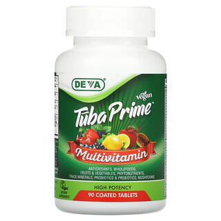 Deva, فيتامينات Tuba Prime نباتية متعددة، فعالية عالية، 90 قرصًا مغلفًا