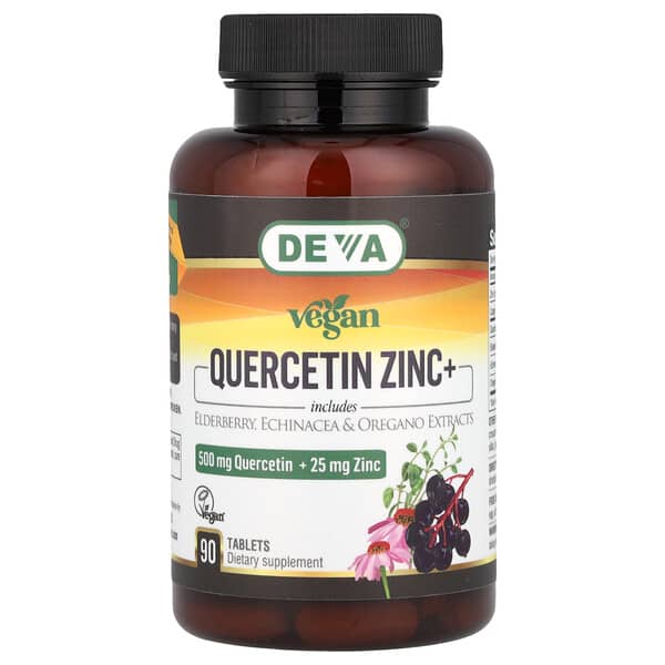 Deva, 全素槲皮素，500 毫克 + 25 毫克，90 片
