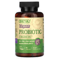 Deva, 3-in-1 Vegan Probiotic, 5 Billion CFU, 90 Vegan Caps