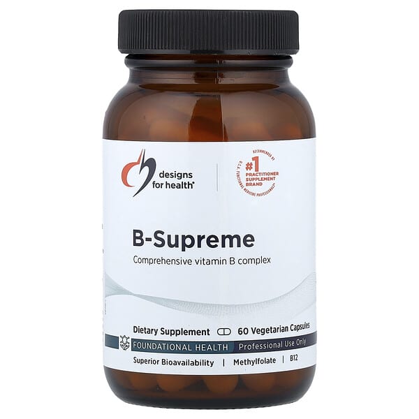 Designs For Health, B-Supreme, 베지 캡슐 60정