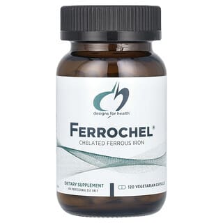 Designs For Health, Ferrochel®, Chelated Ferrous Iron, 120 Vegetarian Capsules