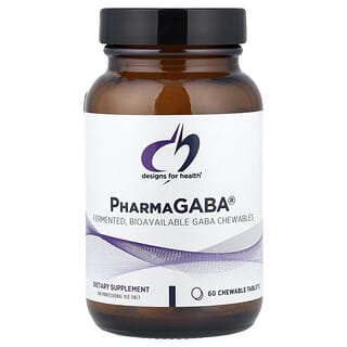 Designs For Health, PharmaGABA®, 60 Chewable Tablets (100 mg per Tablet)