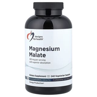 Designs For Health, Magnesium Malate, 240 Vegetarian Capsules (180 mg per Capsule)