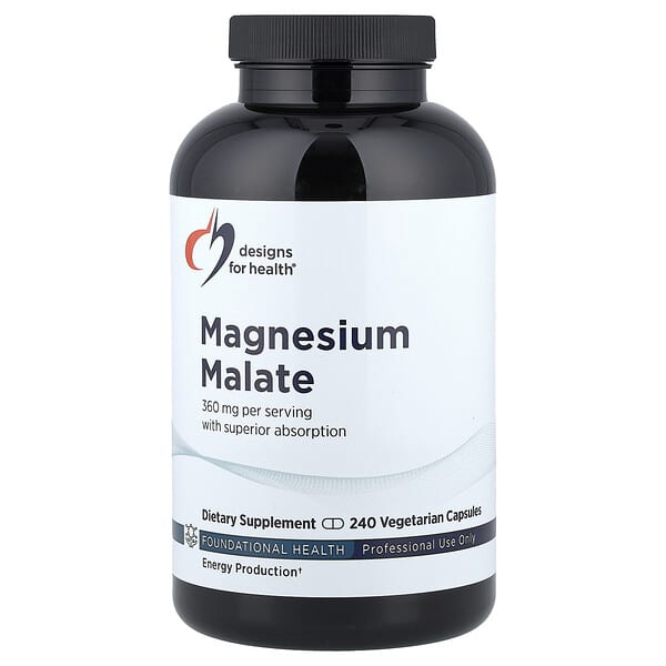 Designs For Health, 마그네슘 말레이트, 베지 캡슐 240정(캡슐 1정당 180mg)