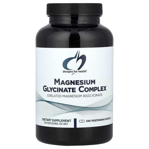 Designs For Health Magnesium Glycinate Complex, 240 Vegetarian Capsules (150 mg per Capsule)